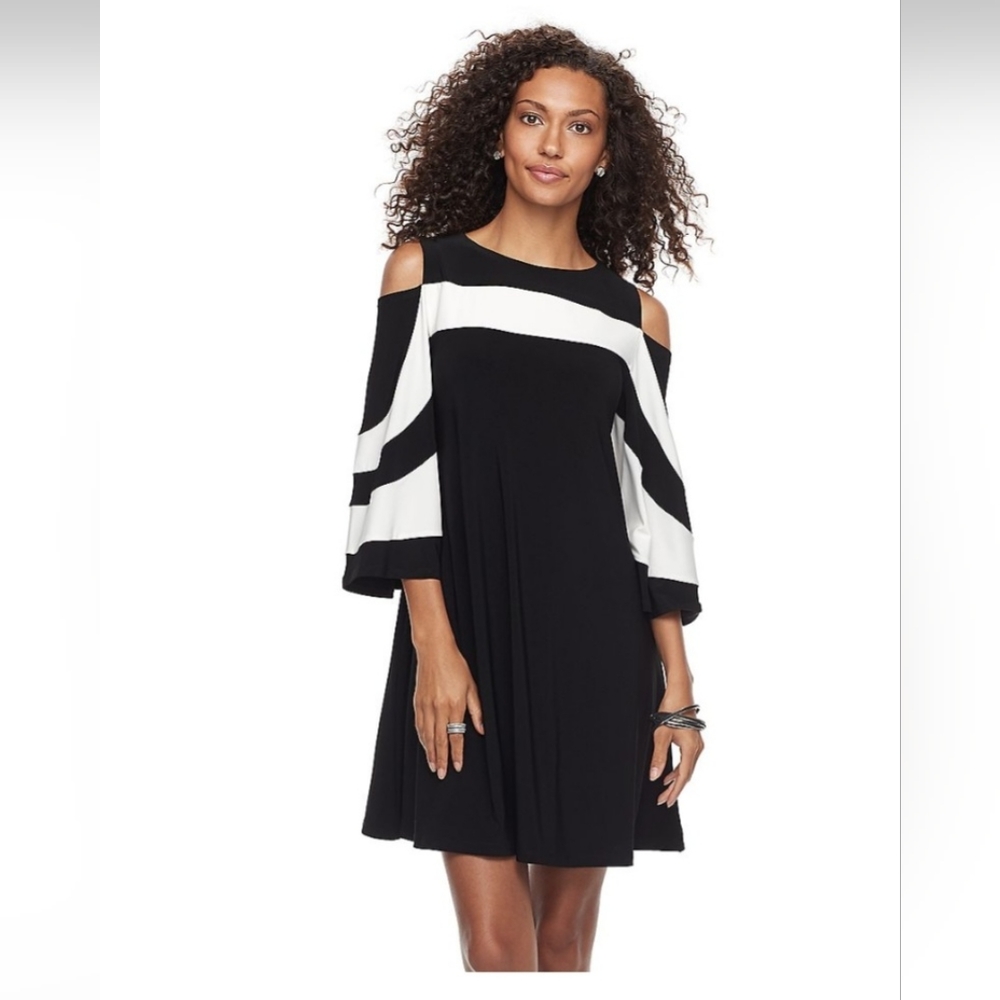 Women's Nina Leonard, Cold Shoulder Dress, size Medium,  NWT